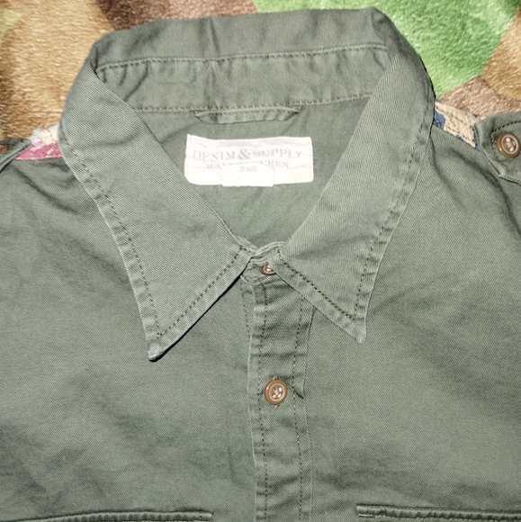 🔥Distressed Denim and supply RL button down - Picture 8 of 12